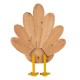 Glitzhome 24.33"H Thanksgiving Wooden Turkey Standing Decor (KD)