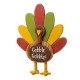 Glitzhome 24.33"H Thanksgiving Wooden Turkey Standing Decor (KD)