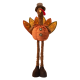 Glitzhome Fabric Turkey Standing Decor With Telescoping Legs and LED Lights