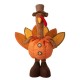 Glitzhome Fabric Turkey Standing Decor With Telescoping Legs and LED Lights