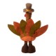 Glitzhome Fabric Turkey Standing Decor With Telescoping Legs and LED Lights