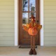 Glitzhome Fabric Turkey Standing Decor With Telescoping Legs and LED Lights