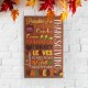 Glitzhome 24.00"H Thanksgiving Wooden Word Sign Hanging Decor