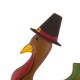 Glitzhome 30.00"H Thanksgiving Metal Turkey Yard Stake/Hanging Wall Decor (Two Function)