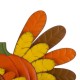 Glitzhome 30.00"H Thanksgiving Metal Turkey Yard Stake/Hanging Wall Decor (Two Function)