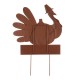 Glitzhome 30.00"H Thanksgiving Metal Turkey Yard Stake/Hanging Wall Decor (Two Function)