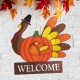 Glitzhome 30.00"H Thanksgiving Metal Turkey Yard Stake/Hanging Wall Decor (Two Function)