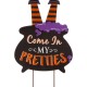 Glitzhome 32"H Halloween Wooden  Witch Yard Stake or Standing Decor or Hanging Decor (KD, Three Function)