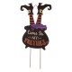 Glitzhome 32"H Halloween Wooden  Witch Yard Stake or Standing Decor or Hanging Decor (KD, Three Function)