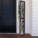 Glitzhome 60"H Halloween Wooden Hocus?Pocus Standing Porch Sign or Hanging Decor (KD, Two Function)