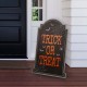 Glitzhome 29"H Halloween Wooden Tombstone Yard Stake or Standing Decor or Hanging Decor (KD, Three Functions)