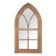 Glitzhome 40.16"H Gothic Style Window Frame Wall Mirror Decor