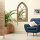 Glitzhome 40.16"H Gothic Style Window Frame Wall Mirror Decor