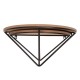 Glitzhome Farmhouse Metal/Wooden Half-round Shaped Wall Shelves, Set of 2