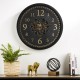 Glitzhome 22.83"D Modern Oversized Metal Wall Clock with Moving Gears