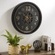 Glitzhome 22.83"D Modern Oversized Metal Wall Clock with Moving Gears
