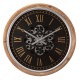 Glitzhome 20.47"D Vintage Industrial Metal Wall Clock with Moving Gears