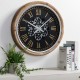 Glitzhome 20.47"D Vintage Industrial Metal Wall Clock with Moving Gears