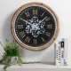 Glitzhome 20.47"D Vintage Industrial Metal Wall Clock with Moving Gears