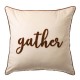 Glitzhome 24"L*24"W Velvet Pillow Cover With “gather” Word