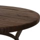 Glitzhome 41"H Rustic Steel Pub Bar Table with Elm Wood Top