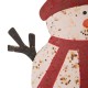 Glitzhome 29.92"H Rusty Metal Snowman Family Yard Stake or Standing Décor or Wall Décor 