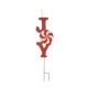 Glitzhome 36.02"H Rusty Metal "JOY" Yard Stake or Wall Décor