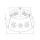 Glitzhome 21.65"D Snowflake Diecut Metal Tree Collar with Light String