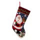 Glitzhome 19.00"L Santa Hooked Stocking