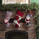 Glitzhome 19.00"L Santa Hooked Stocking