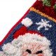 Glitzhome 19.00"L Santa Hooked Stocking