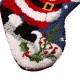 Glitzhome 19.00"L Santa Hooked Stocking