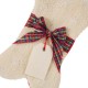 Glitzhome 12.50"L Bone Shape Hooked Christmas Stocking