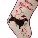 Glitzhome Fabric Christmas Stocking - Dachshund