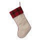 Glitzhome Fabric Christmas Stocking - Dachshund