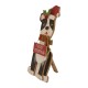 Glitzhome 16.00"H Wooden Christmas Dog Figurines Decor
