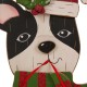 Glitzhome 16.00"H Wooden Christmas Dog Figurines Decor