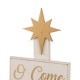 Glitzhome 17.83"H  Wooden Nativity Table Tree Decor