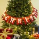 Glitzhome 108"L Plaid "MERRY CHRISTMAS" Banner Garland