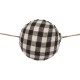 Glitzhome 72"L Black & White Plaid Fabric Garland