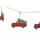 Glitzhome 72"L Metal Red Truck Garland