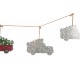 Glitzhome 72"L Metal Red Truck Garland