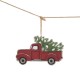 Glitzhome 72"L Metal Red Truck Garland