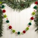 Glitzhome 96"L Multi Color Pompom Garland