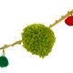 Glitzhome 96"L Multi Color Pompom Garland