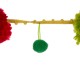 Glitzhome 96"L Multi Color Pompom Garland