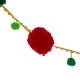 Glitzhome 96"L Multi Color Pompom Garland