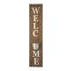 Glitzhome 42"H Wooden "WELCOME" Porch Sign with Metal Planter