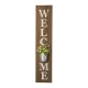 Glitzhome 42"H Wooden "WELCOME" Porch Sign with Metal Planter