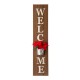 Glitzhome 42"H Wooden "WELCOME" Porch Sign with Metal Planter